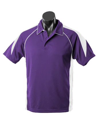 Aussie Pacific Men's Premier Polo Shirt 1301 Casual Wear Aussie Pacific Purple/White S 